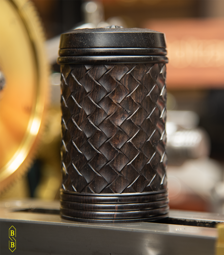 African Blackwood Basketweave Box